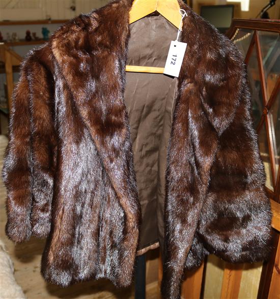 Dark brown mink jacket